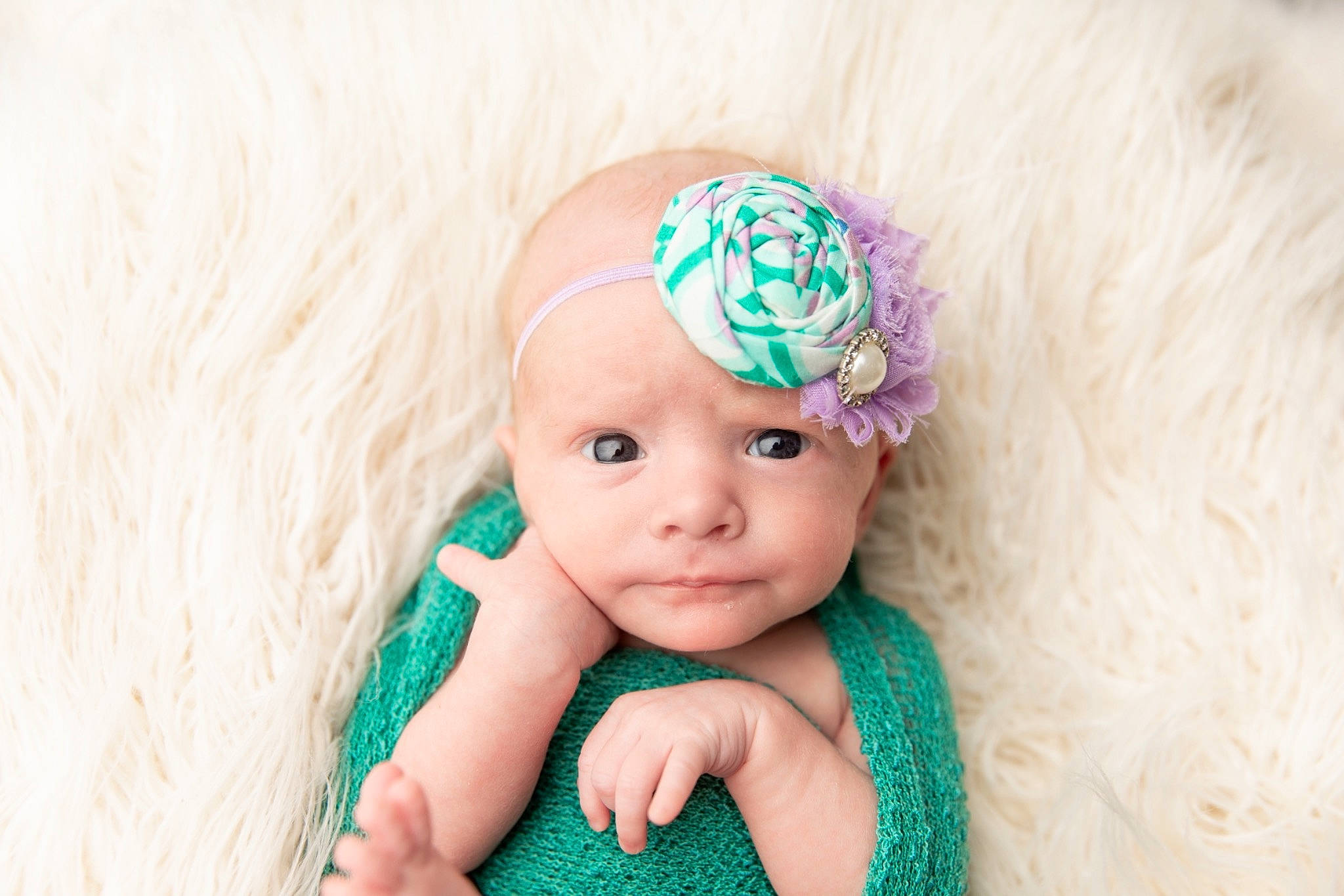Tasha joined the competition — help win amazing prizes! aqua, baby, cap, child, clothing, costume_accessory, face, fashion_accessory, green, hair_accessory, head, headband, headgear, headpiece, person, photograph, photography, pink, purple, toddler