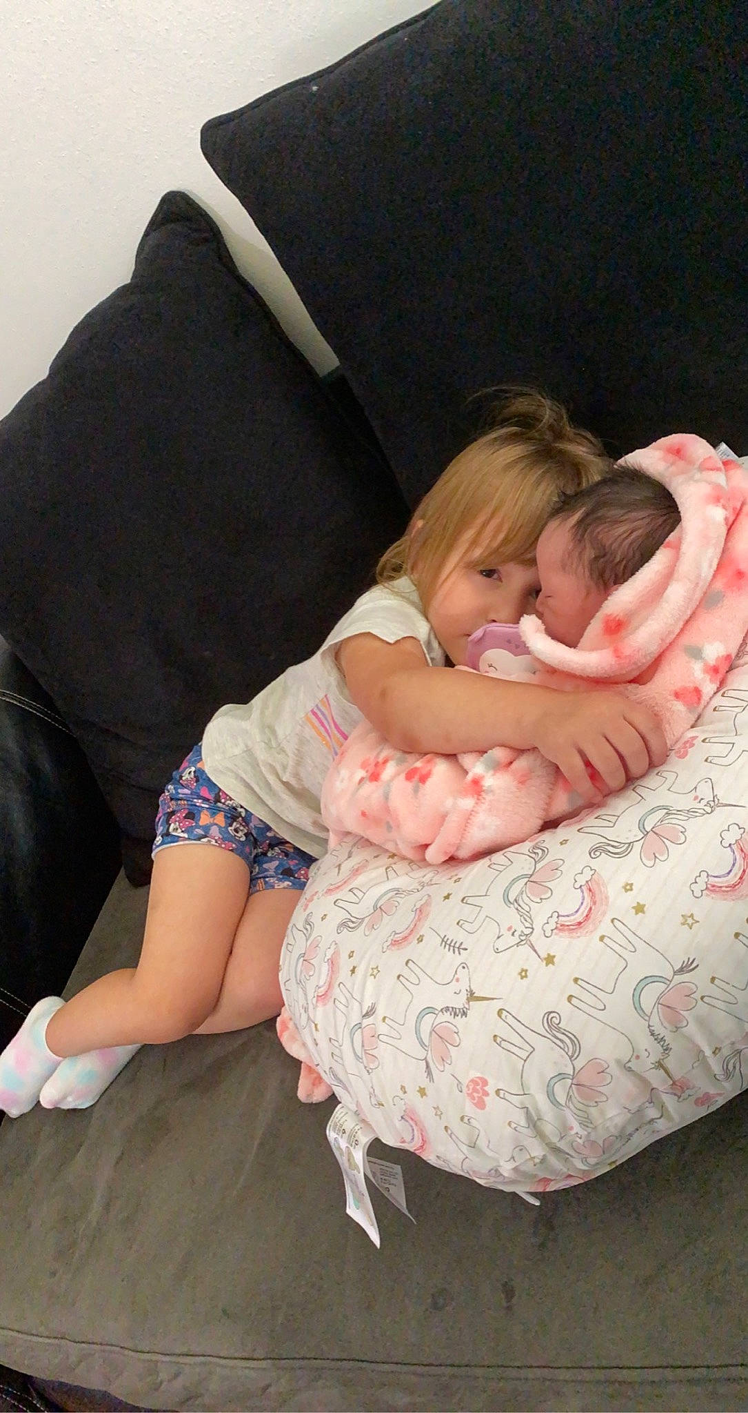 Aubriella joined the competition — help win amazing prizes! baby, baby_products, baby_toddler_clothing, bedding, child, comfort, couch, event, flooring, foot, hair, human_leg, knee, lap, leg, linens, person, sitting, textile, thigh