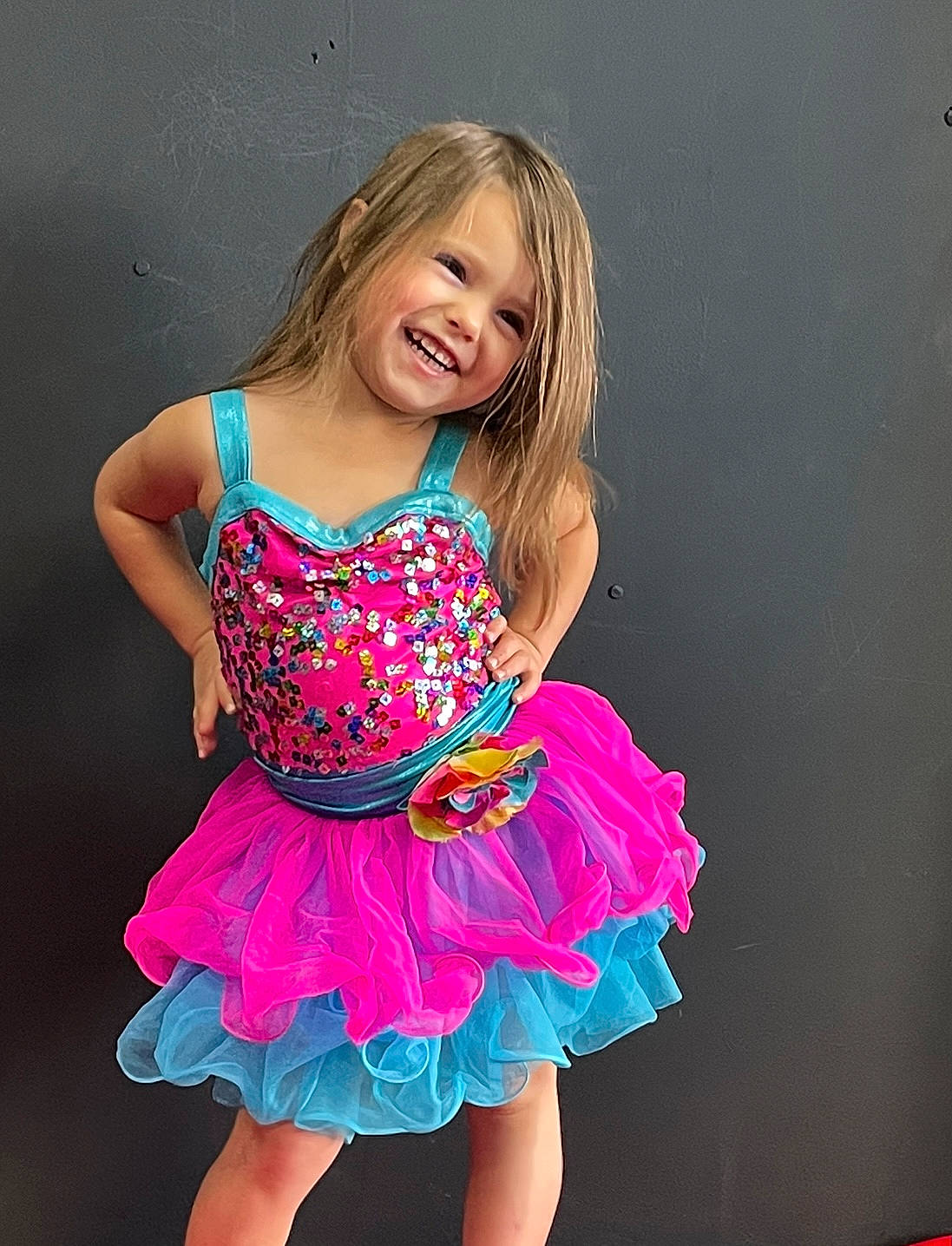 Lindsey joined the competition — help win amazing prizes! baby_toddler_clothing, blond, clothing, day_dress, dress, electric_blue, fashion_design, happy, human_leg, joy, leg, long_hair, magenta, one_piece_garment, pattern, person, pink, purple, sleeve, smile
