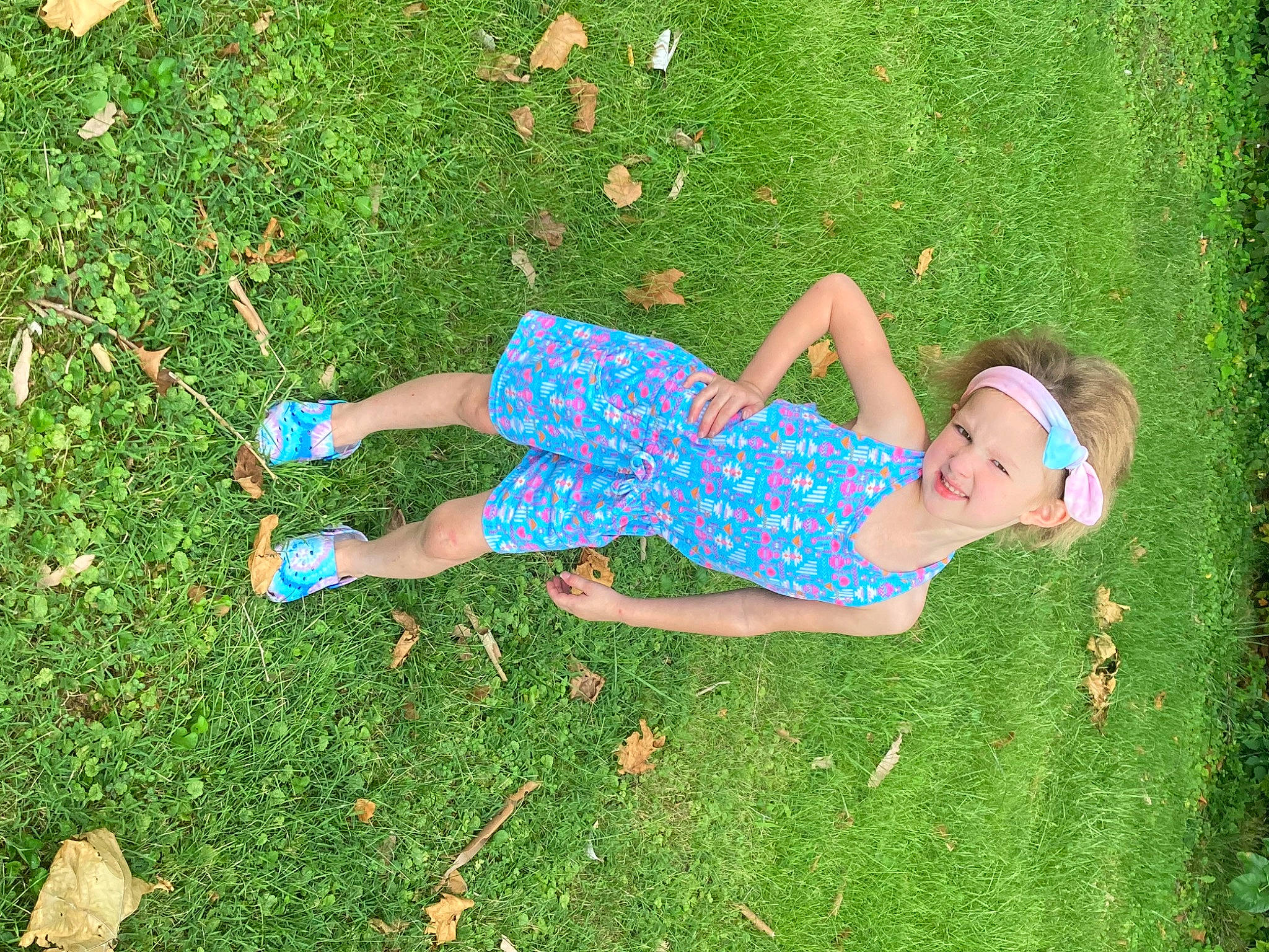 Paislee joined the competition — help win amazing prizes! electric_blue, foot, fun, garden, grass, grass_family, grassland, green, groundcover, happy, headwear, human_leg, joy, lawn, leg, leisure, meadow, pattern, people_in_nature, person