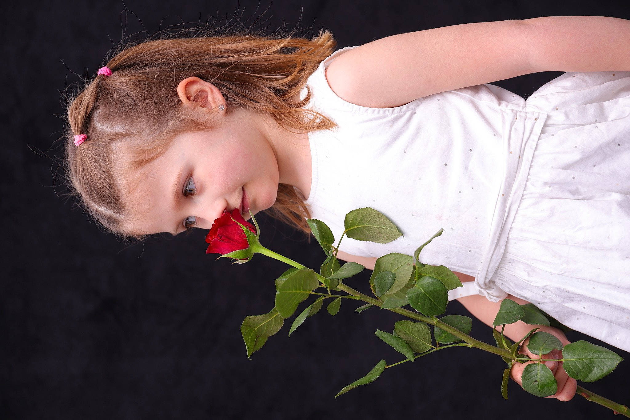 Anna a rejoint le concours — aidez-le/la à gagner de superbes lots ! bouquet, child, cut_flowers, dress, flash_photography, flower, flower_arranging, flowering_plant, grass, happy, head, jewellery, lip, pedicel, person, petal, plant, rose, rose_family, toddler