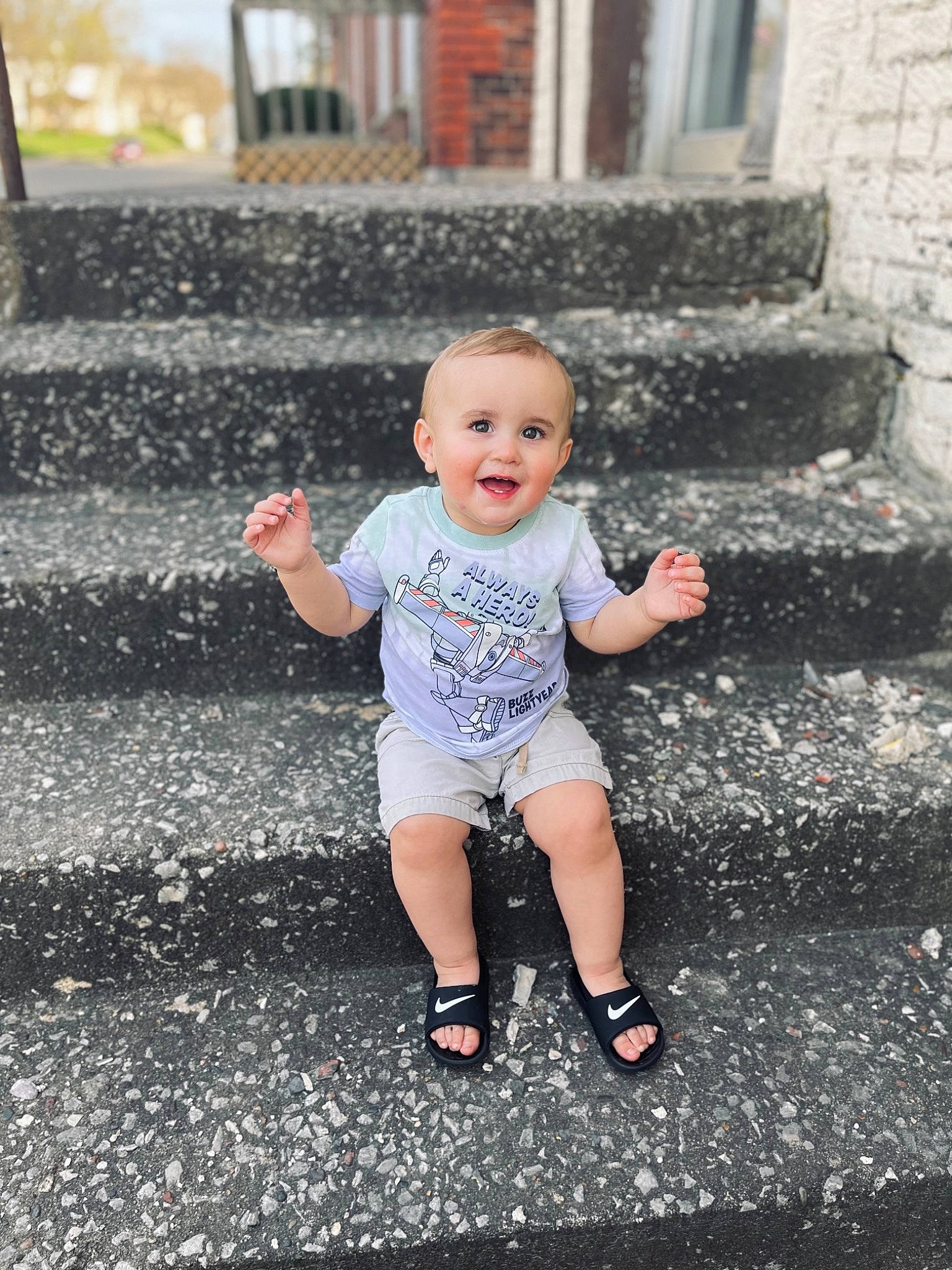Zyrik joined the competition — help win amazing prizes! asphalt, baby, baby_toddler_clothing, child, eye, flash_photography, fun, grass, happy, head, human_leg, joy, leisure, people_in_nature, person, road, road_surface, shorts, sitting, smile