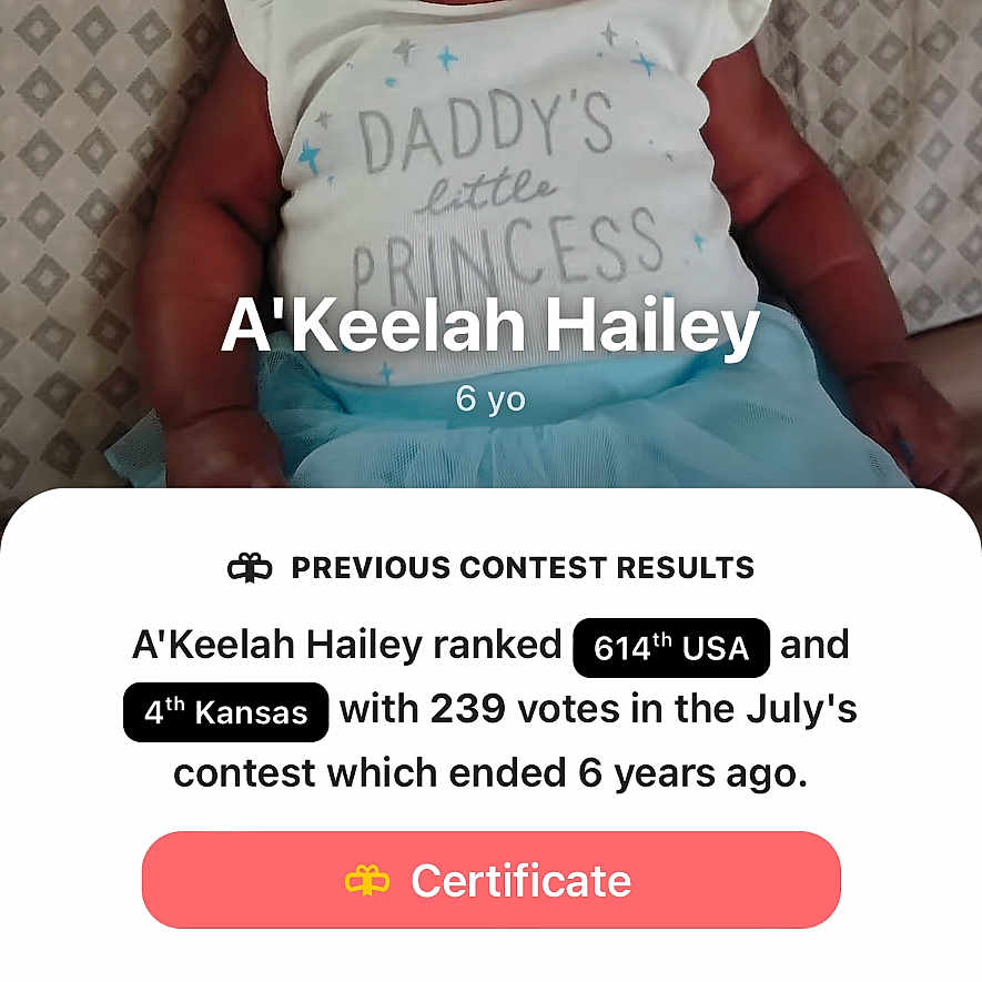 Akeelah joined the competition — help win amazing prizes! advertisement, architecture, baby, bodypart, bonnet, building, clothing, cushion, face, hat, head, homedecor, hospital, mouth, newborn, person, photography, portrait, poster, text