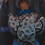 Gracen is registered to the contest to win money with this photo: baby, sleeping, blanket, car_seat, infant, child, cozy, bee_pattern, fabric, water_bottle, indoors, peaceful, comfort, cute, resting, portrait, young_child, seat, soft, nap