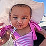 Kehlani Rodriguez joined the competition — help win amazing prizes! baby, child, sunhat, pink_swimsuit, drool, face, outdoor, beach, sky, summer, sunshine, portrait, cute, smile, infant, happy, person, vacation, holiday, playful