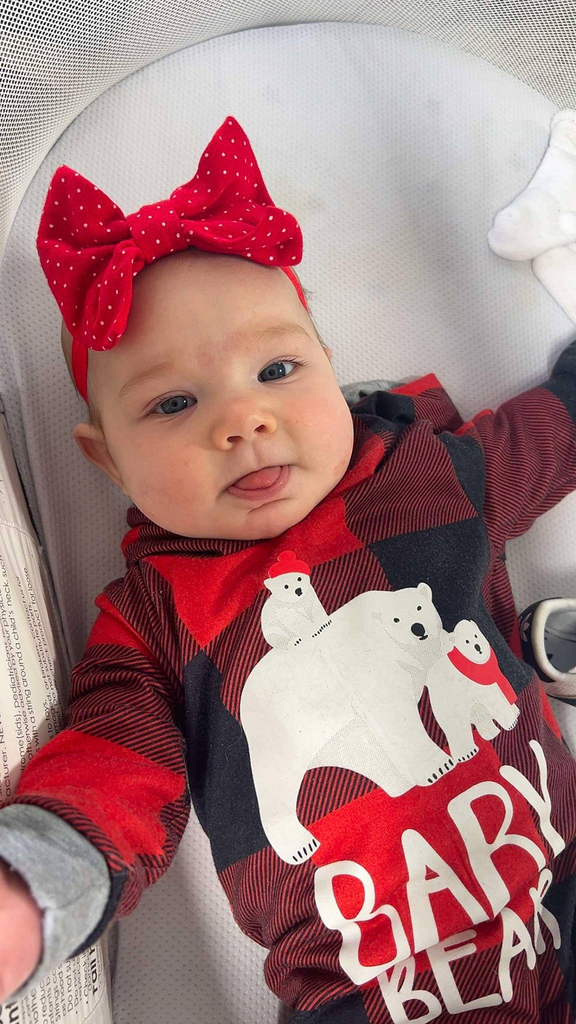 Wrenley joined the competition — help win amazing prizes! baby, baby_toddler_clothing, cap, carmine, child, cool, costume_hat, face, facial_expression, fashion_accessory, fictional_character, hat, head, headwear, pattern, person, plaid, red, sleeve, t_shirt