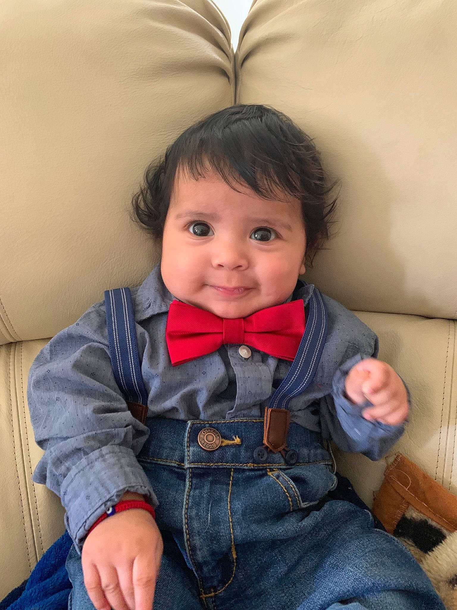 Andy joined the competition — help win amazing prizes! abdomen, baby, cheek, child, ear, face, jeans, neck, person, sitting, skin, toddler