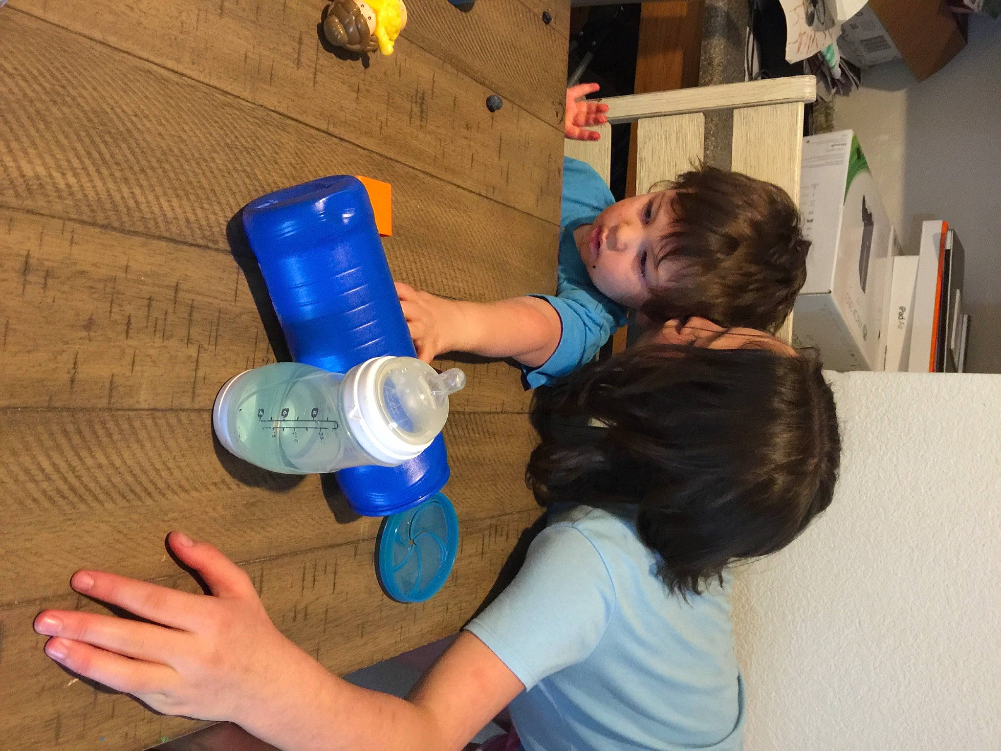 Hanna joined the competition — help win amazing prizes! child, cleanliness, elbow, electric_blue, engineering, finger, fun, gas, hand, job, leisure, person, plastic, plastic_bottle, play, room, science, t_shirt, toddler, water