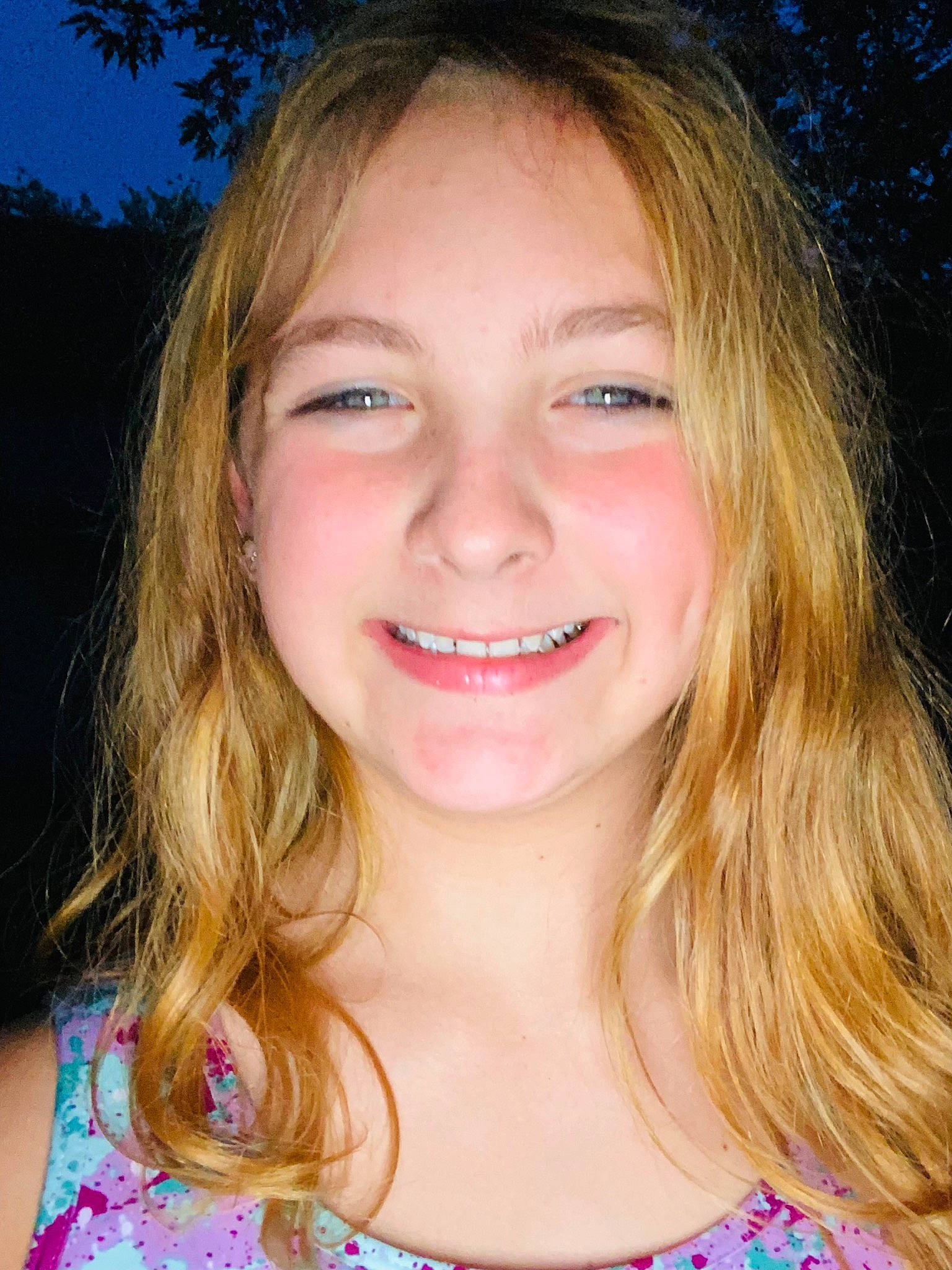 Hanna joined the competition — help win amazing prizes! blue, cheek, chin, eyebrow, eyelash, flash_photography, grass, happy, iris, jaw, joy, lip, mouth, neck, nose, organ, people_in_nature, person, pink, skin