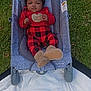 Yemaya joined the competition — help win amazing prizes! baby, infant, baby_rocker, grass, blanket, plaid_pajamas, boots, red_clothing, black_clothing, outdoor, child, person, cute, cozy, infant_clothing, baby_boy, toddler, seat, portrait, love
