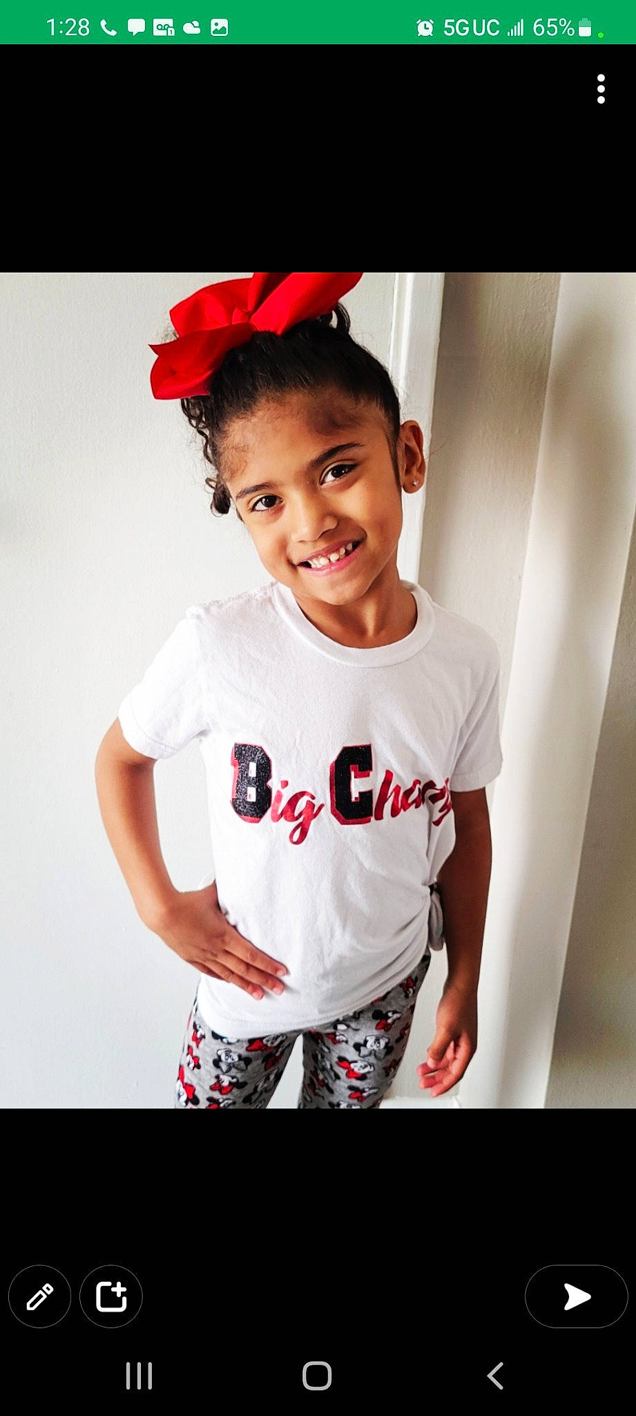 Skylar is registered to the contest to win money with this photo: active_shirt, baby_toddler_clothing, child, cool, eyewear, fashion_design, flash_photography, flower, font, gesture, hair, happy, joy, magenta, person, portrait_photography, sleeve, smile, sportswear, t_shirt