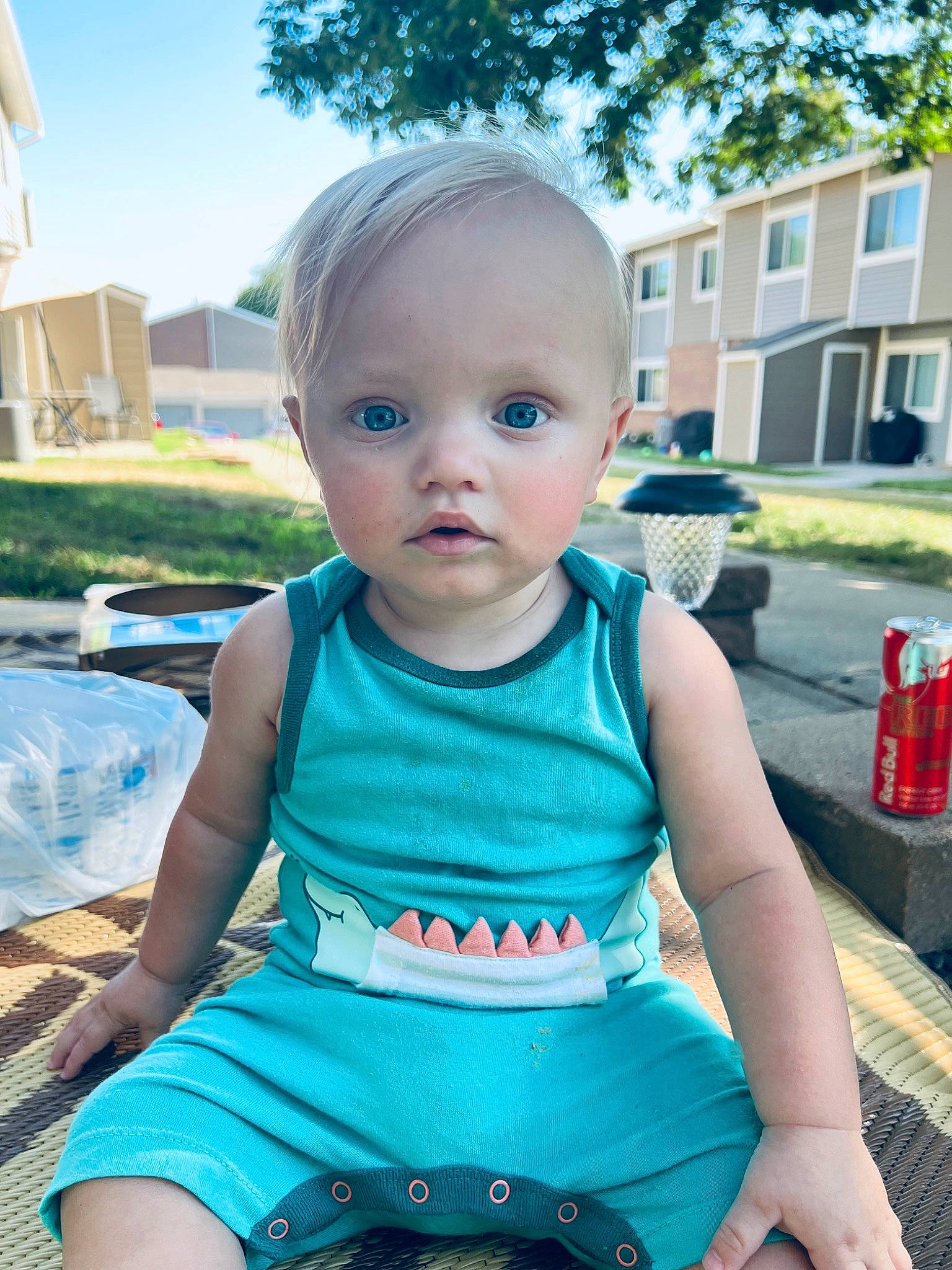 Braxton joined the competition — help win amazing prizes! azure, baby, baby_toddler_clothing, beauty, child, electric_blue, grass, happy, iris, leisure, person, plant, recreation, skin, sky, summer, t_shirt, toddler, tree, waist