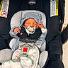 Kyzer is registered to the contest to win money with this photo: newborn, baby, pacifier, car_seat, chicco, infant, sleeping, clothing, hood, safety_harness, seat_belt, child, cute, indoor, soft_lighting, peaceful, wrapped, small_hands, footwear, resting