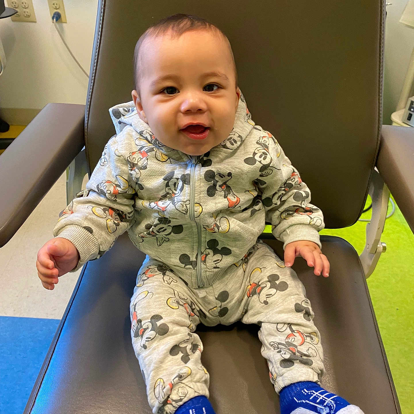 Marciano Meraz is registered to the contest to win money with this photo: baby, babylaughing, clothing, cushion, face, happy, head, homedecor, hosiery, pants, person, photography, portrait, sitting, sleeve, sliding, sock