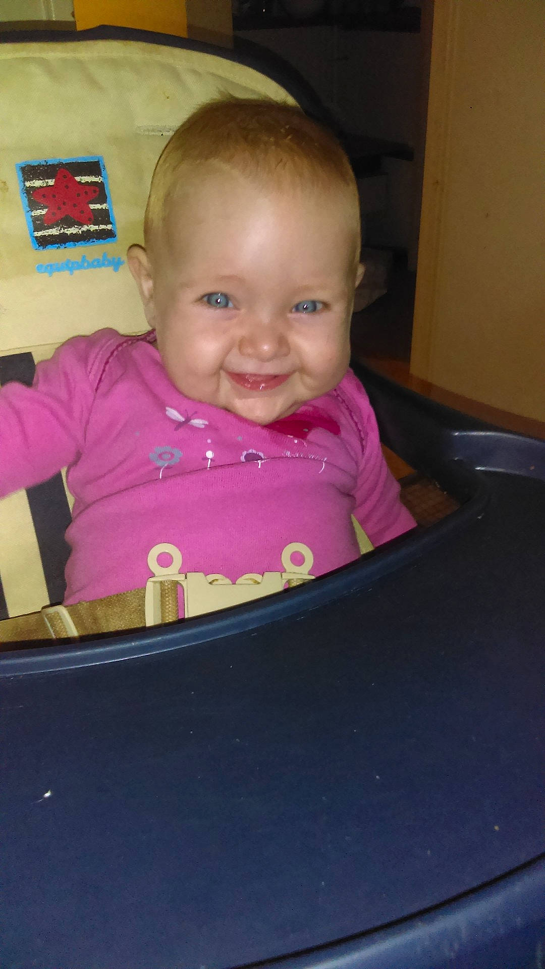 Haylie participe au concours pour gagner de l'argent avec cette photo : cheek, child, day, eye, fun, girl, head, infant, joy, person, pink, play, product, sitting, skin, smile, toddler