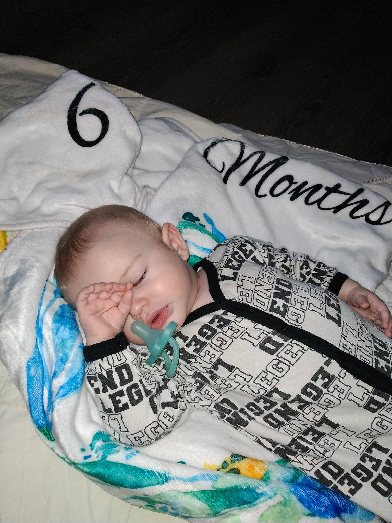 Asher joined the competition — help win amazing prizes! art, baby, baby_products, baby_toddler_clothing, bedding, bedtime, child, comfort, font, illustration, linens, nap, pattern, person, publication, room, sleep, sleeve, t_shirt, toddler