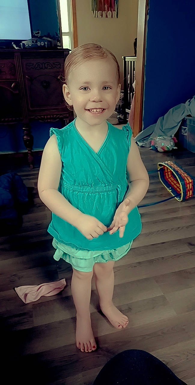 Videl joined the competition — help win amazing prizes! baby_toddler_clothing, chin, day_dress, dress, eye, face, flash_photography, hair, happy, head, human_body, iris, joint, joy, neck, one_piece_garment, person, shoulder, skin, sleeve