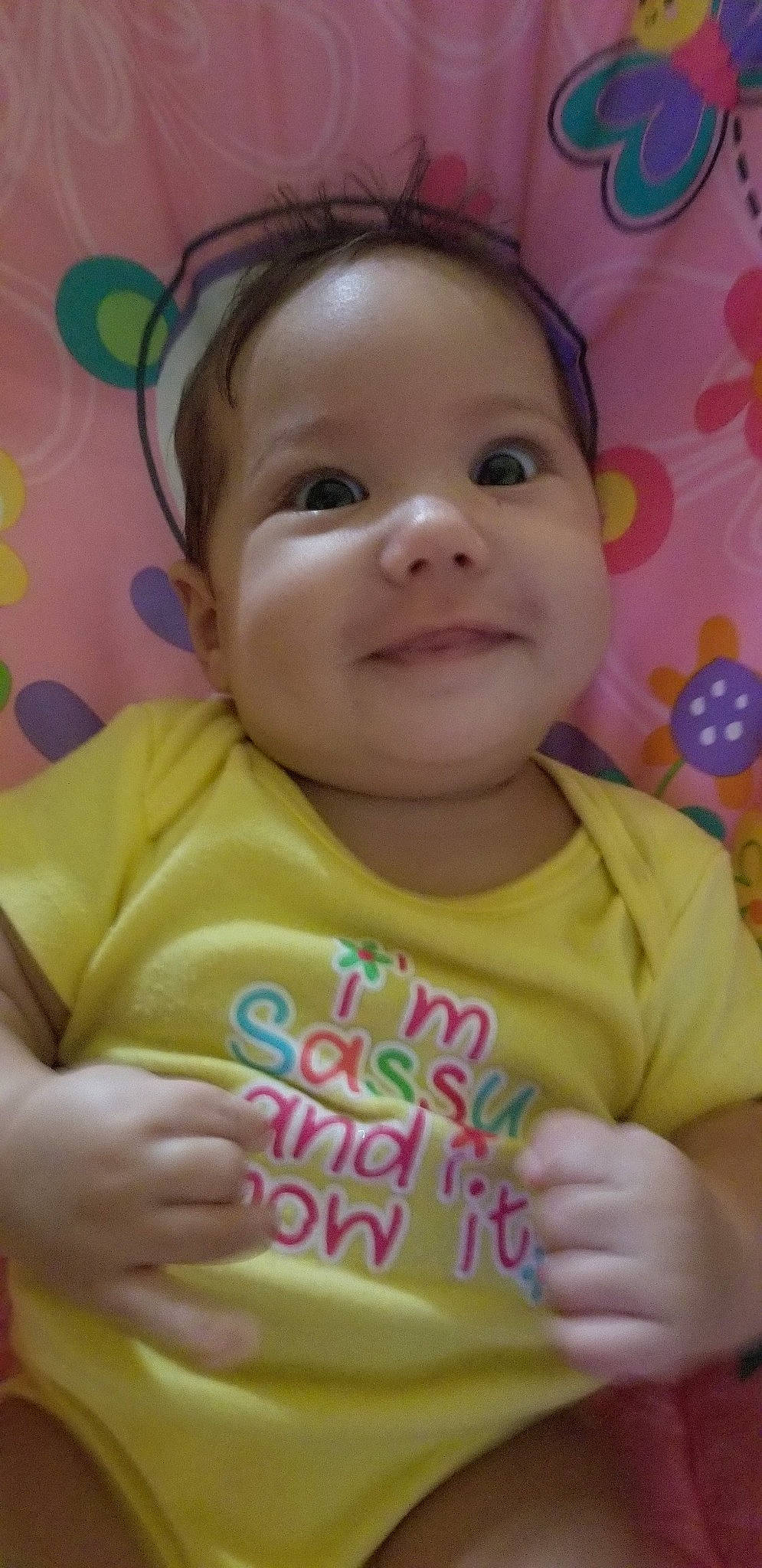 Raven joined the competition — help win amazing prizes! baby, cheek, child, face, facial_expression, happy, head, lip, person, skin, smile, toddler, yellow