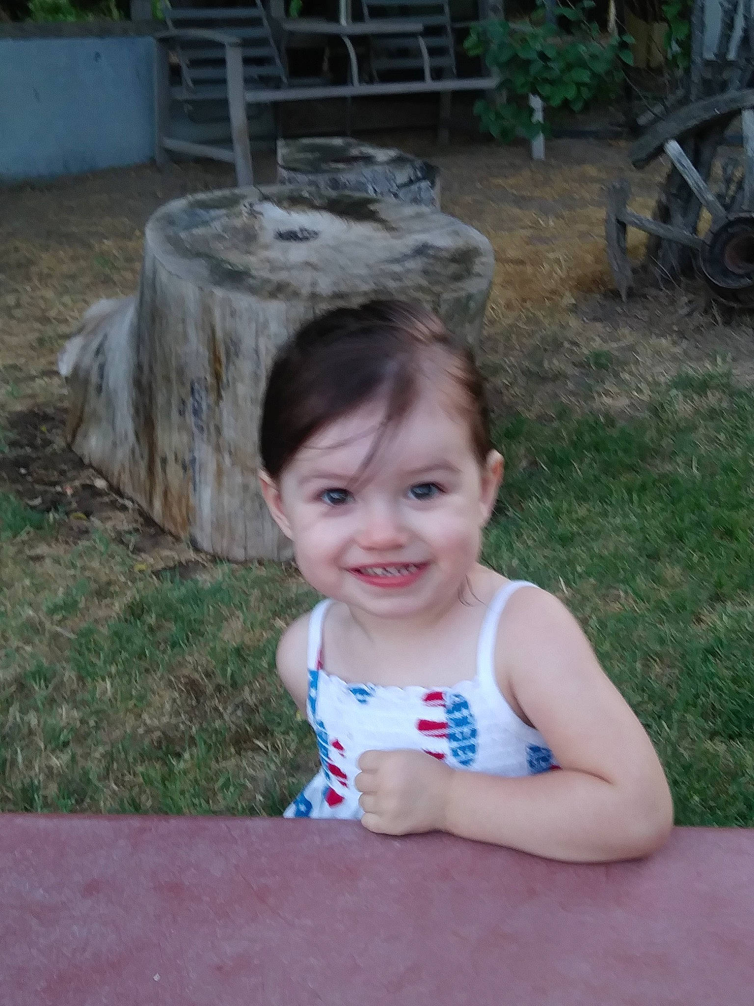 Mary Grace joined the competition — help win amazing prizes! child, day, face, fun, girl, grass, head, infant, joy, person, play, recreation, skin, smile, summer, toddler, vacation