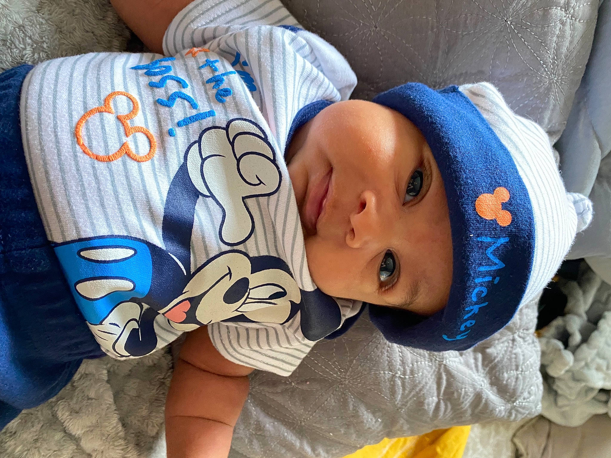 Kenzo joined the competition — help win amazing prizes! baby, baby_products, baby_safety, baby_sleeping, baby_toddler_clothing, blue, cheek, child, comfort, cool, eye, face, glasses, headgear, headwear, linens, mammal, mouth, person, skin