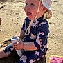 Summer joined the competition — help win amazing prizes! toddler, child, beach, sand, sunhat, swimsuit, dinosaur, ocean, water, waves, can, towel, sunlight, happy, smiling, summer, outdoor, play, vacation, cute