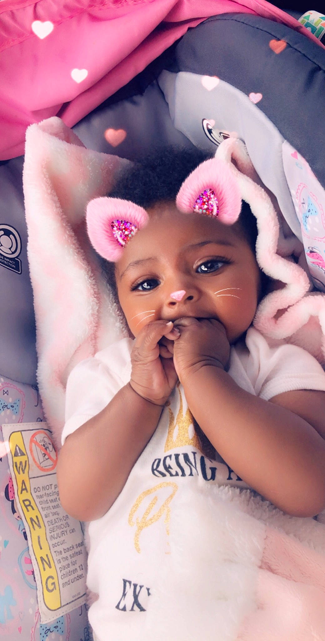 Kassidy is registered to the contest to win money with this photo: baby, cheek, child, eye, eyebrow, eyelash, forehead, fun, head, nose, person, photography, pink, skin, toddler