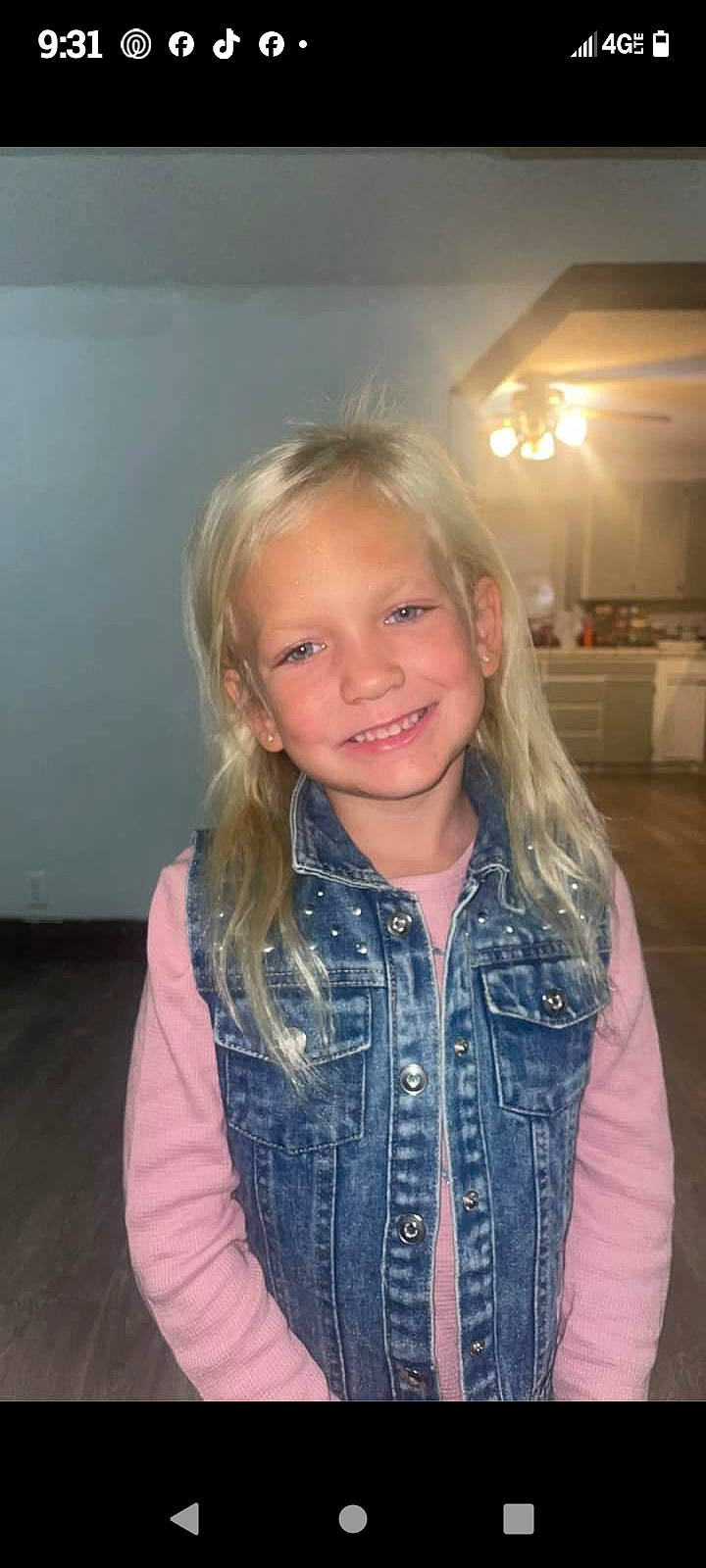 Brayleigh joined the competition — help win amazing prizes! blond, brown_hair, cheek, child, denim, electric_blue, event, face, flash_photography, flooring, fun, happy, head, iris, joy, long_hair, person, sitting, smile, surfer_hair