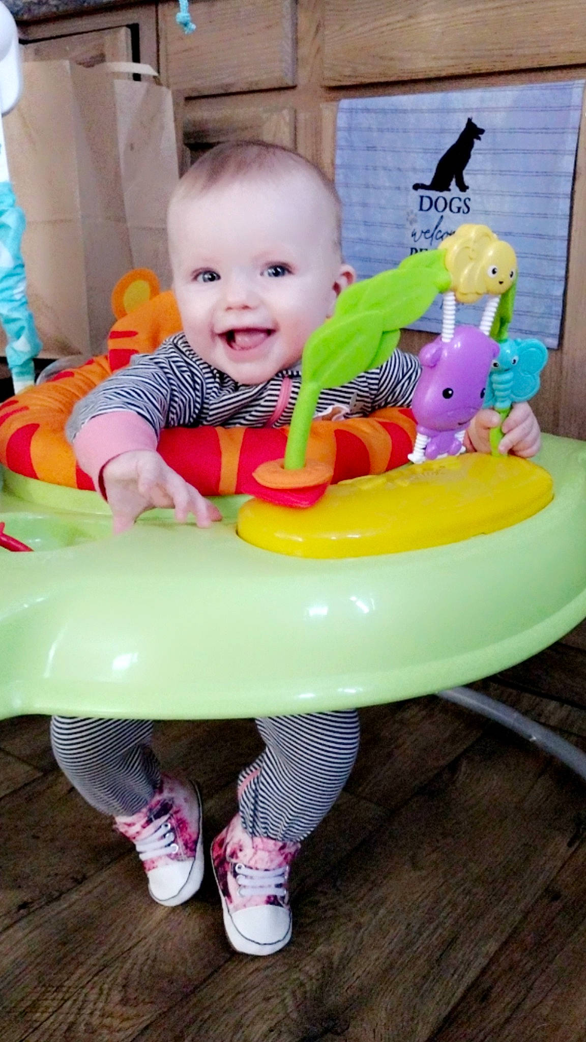 Aurora joined the competition — help win amazing prizes! baby, baby_playing_with_toys, baby_products, baby_toddler_clothing, baby_toys, chair, child, face, fun, happy, joy, person, pink, play, product, purple, riding_toy, sitting, smile, snapshot
