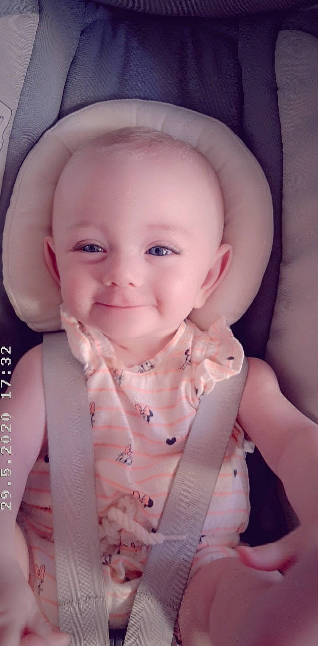 Heiana participe au concours pour gagner de l'argent avec cette photo : baby, cheek, child, ear, eye, face, forehead, head, lip, mouth, nose, person, pink, skin, smile, toddler