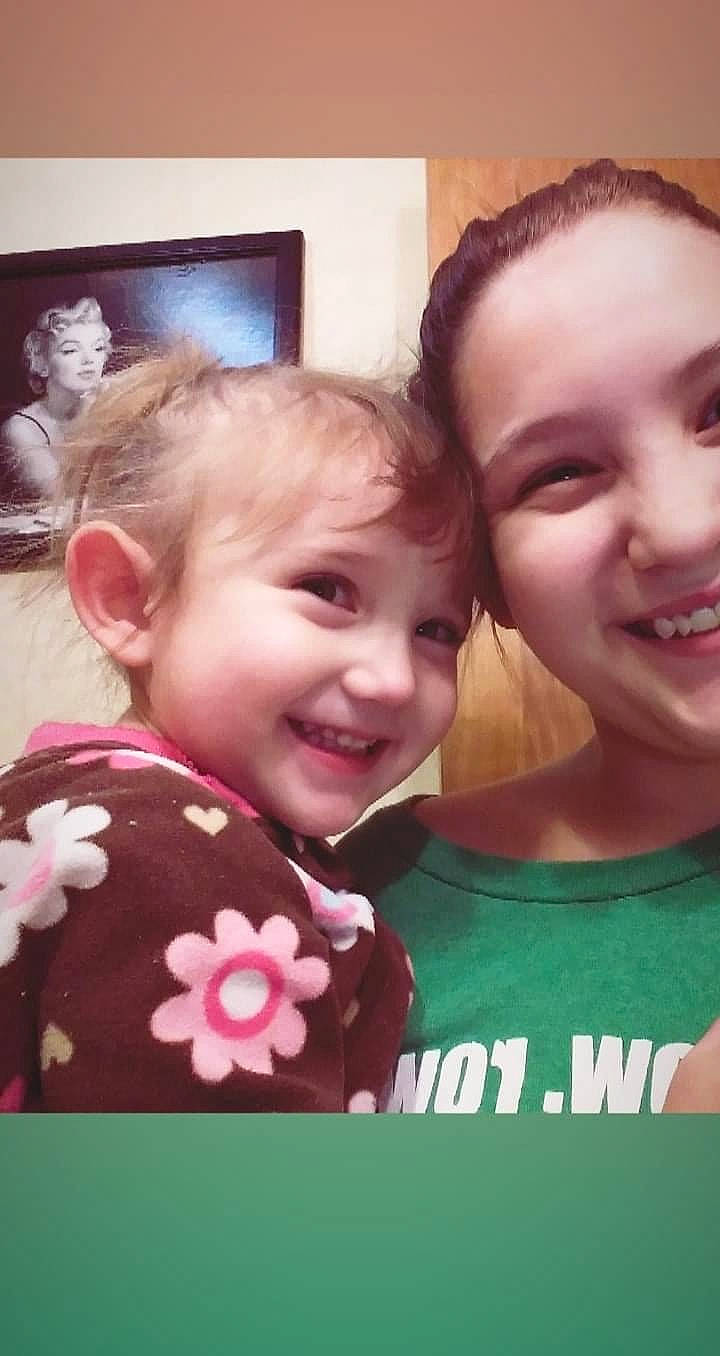 Addilyn River Mae Warner is registered to the contest to win money with this photo: cheek, chin, eye, eyebrow, face, facial_expression, hair, hairstyle, happy, head, human_body, iris, joy, lip, mouth, neck, nose, person, picture_frame, skin