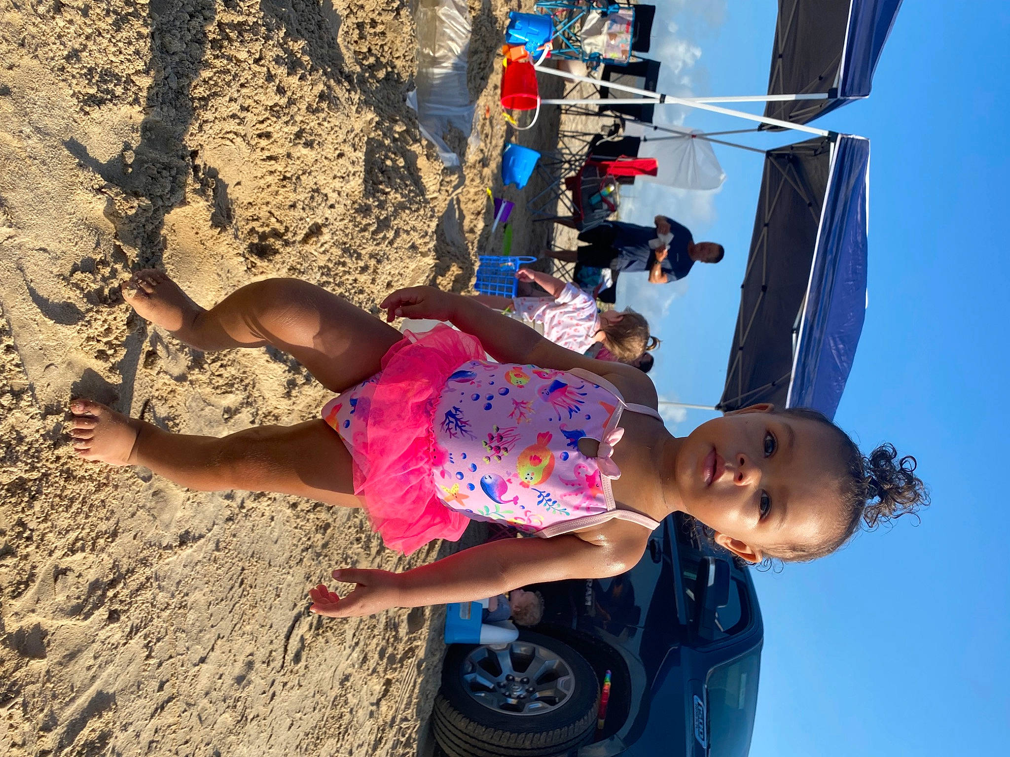 Ayla joined the competition — help win amazing prizes! beach, child, electric_blue, fun, happy, hat, landscape, leisure, people_on_beach, person, play, recreation, sand, shorts, sky, t_shirt, thigh, toddler, travel, under_exposed