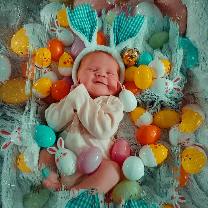 Garviel joined the competition — help win amazing prizes! baby, blanket, clothing, face, happy, hat, head, infantbed, newborn, people, person, photography, portrait, yawning