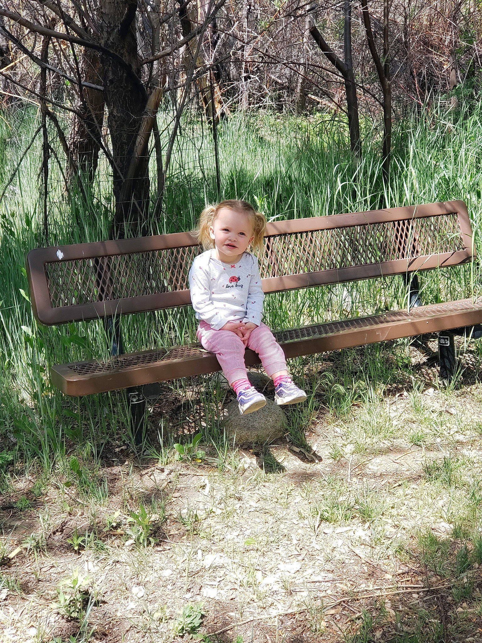 Haizel joined the competition — help win amazing prizes! child, furniture, grass, joy, person, plant, play, sitting, smile, spring, toddler, tree