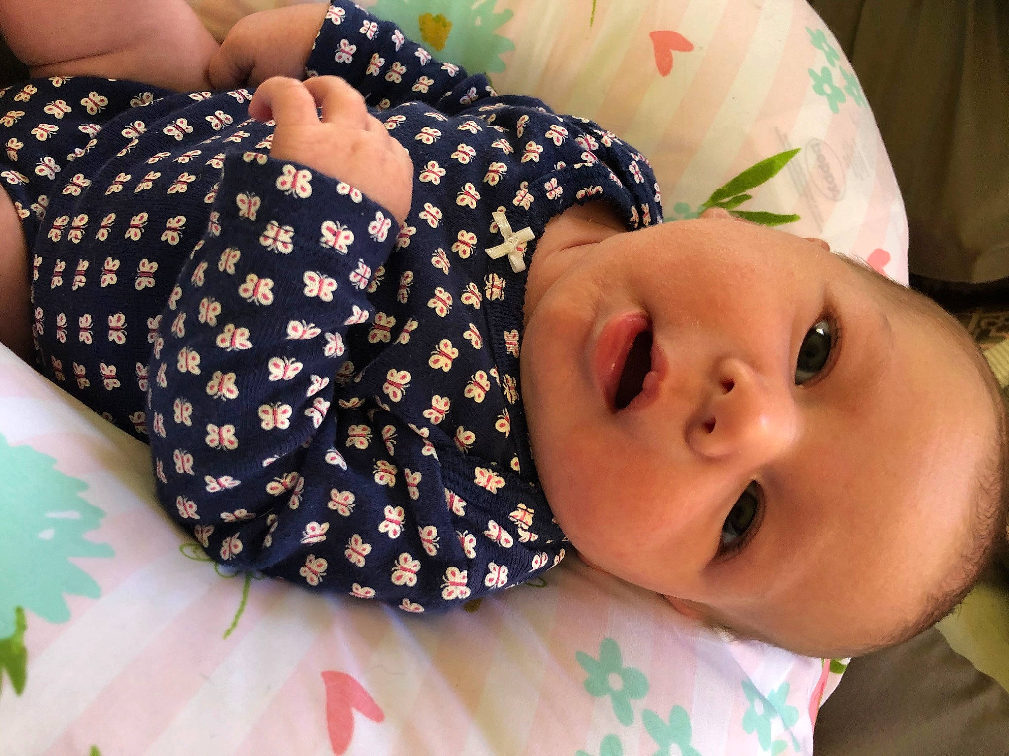 Lexi joined the competition — help win amazing prizes! baby, baby_toddler_clothing, cheek, child, head, lip, mouth, nose, pattern, person, skin, toddler