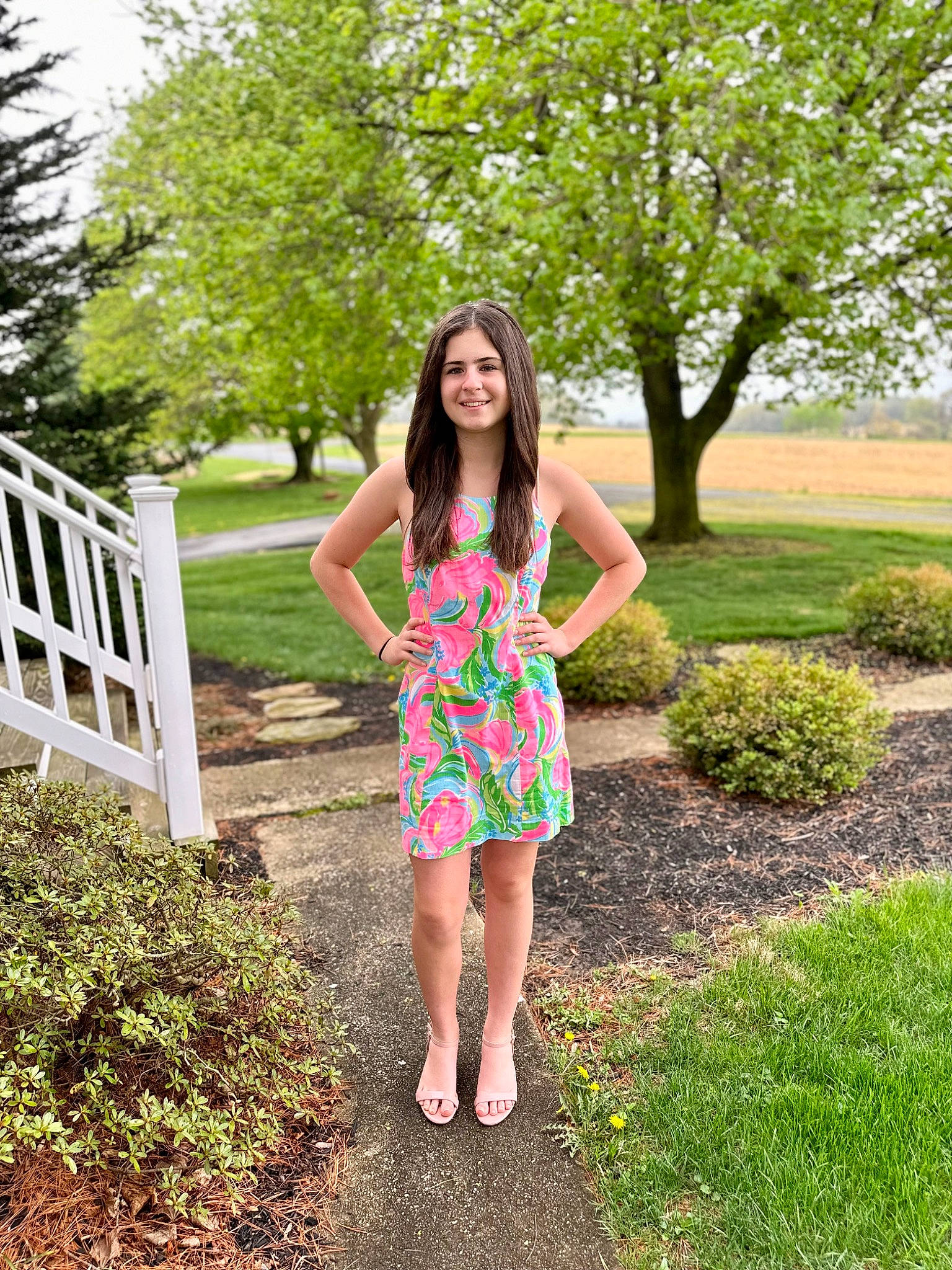 Molly joined the competition — help win amazing prizes! beauty, day_dress, grass, happy, human_leg, joy, leaf, leg, leisure, magenta, one_piece_garment, people_in_nature, person, pink, plant, smile, summer, thigh, tree, trunk