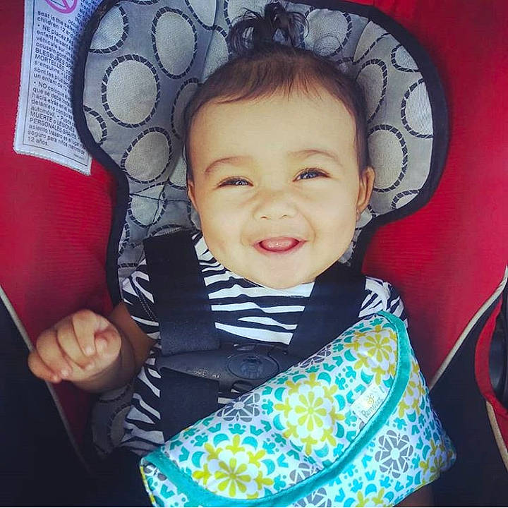 Izabelle joined the competition — help win amazing prizes! cheek, child, cool, day, eye, facial_expression, girl, happiness, head, infant, joy, nose, pattern, person, product, skin, smile, square, toddler