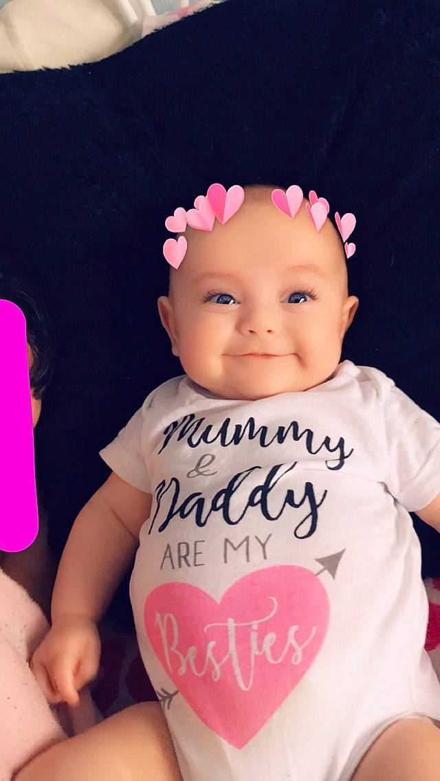 Ella-mae joined the competition — help win amazing prizes! baby, baby_bloomers, baby_products, baby_toddler_clothing, cheek, child, hair_accessory, headgear, headwear, joy, person, pink, product, skin, sleeve, t_shirt, toddler