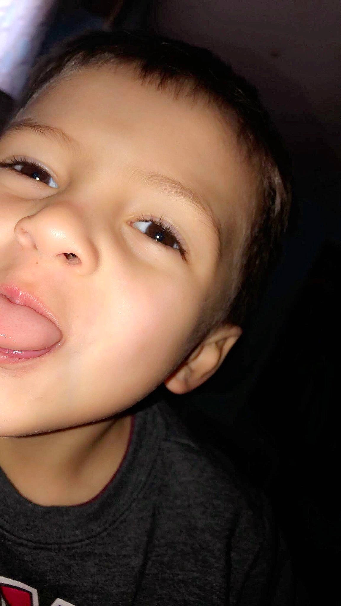 Jamison joined the competition — help win amazing prizes! beauty, black_hair, cheek, child, chin, close_up, ear, eye, eyebrow, eyelash, face, facial_expression, forehead, head, jaw, lip, mouth, nose, person, skin