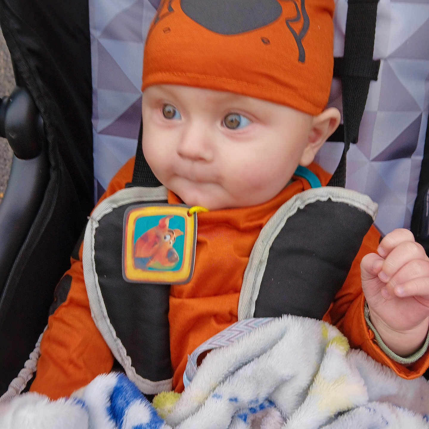 Koda joined the competition — help win amazing prizes! baby, baseballcap, beanie, blanket, bodypart, bonnet, cap, clothing, coat, face, finger, furniture, glove, hand, hat, head, jacket, person, photography, portrait
