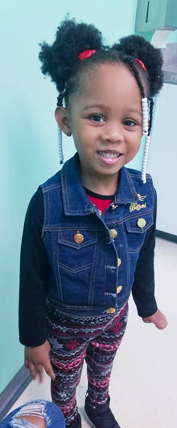 Kristen is registered to the contest to win money with this photo: black_hair, blue, cheek, child, child_model, cool, cornrows, denim, ear, forehead, hair, hairstyle, jacket, jeans, joy, outerwear, person, smile, textile, toddler