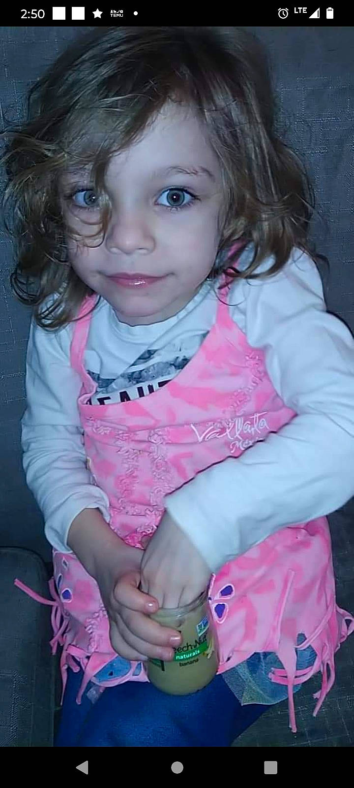 Jazmine joined the competition — help win amazing prizes! baby_toddler_clothing, cheek, chin, eye, eyebrow, eyelash, face, facial_expression, hair, head, human_body, iris, lip, mouth, nose, organ, person, pink, purple, skin