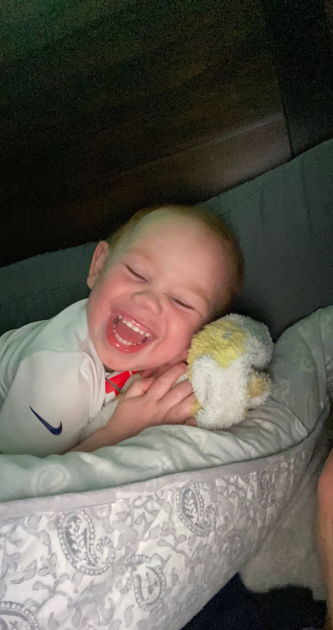 Cannon is registered to the contest to win money with this photo: arm, baby, baby_products, baby_sleeping, baby_toddler_clothing, cheek, comfort, eye, finger, hand, happy, infant_bed, iris, mouth, nose, person, skin, smile, thumb, toddler