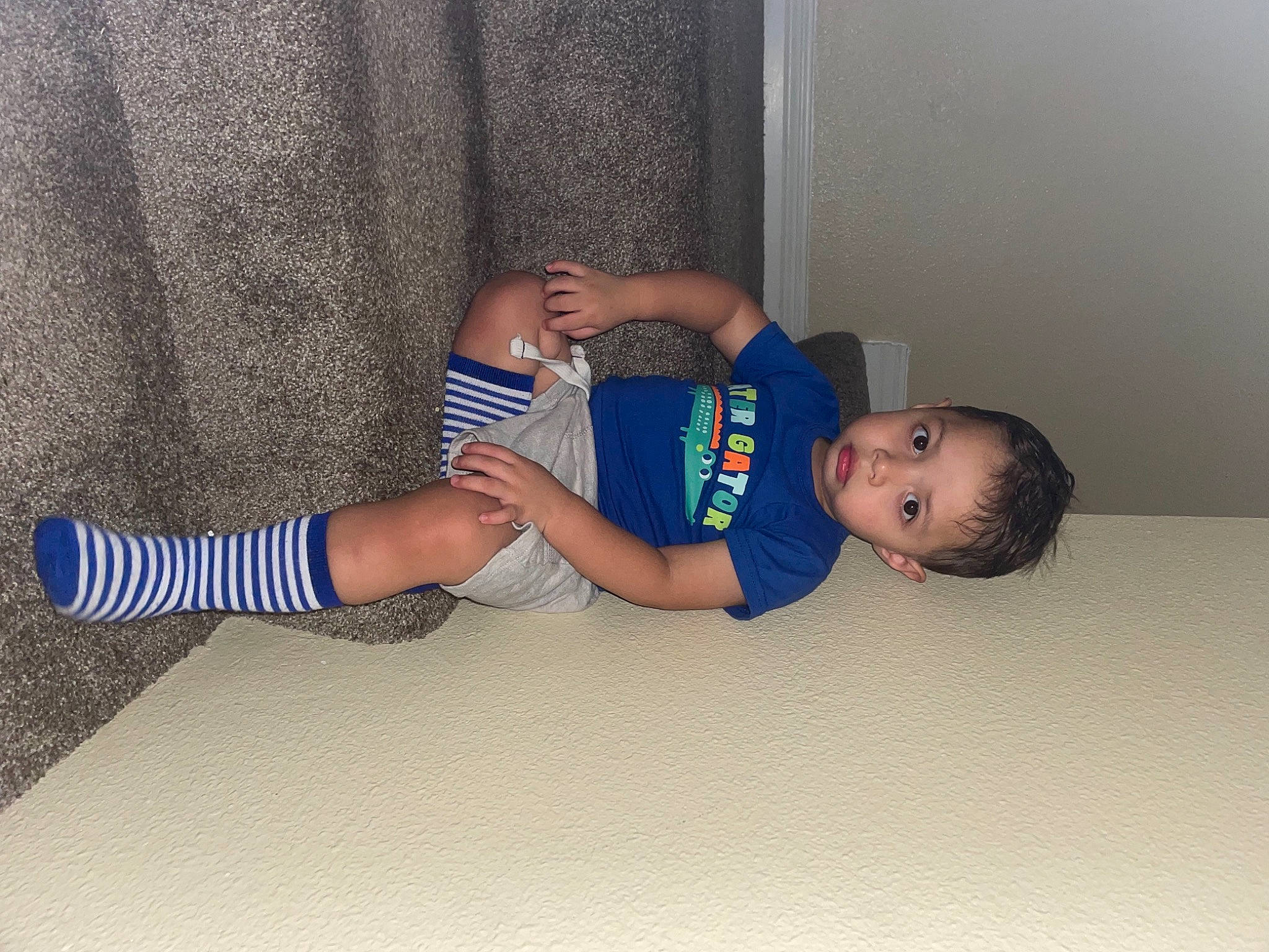 Ryder joined the competition — help win amazing prizes! arm, baby, baby_toddler_clothing, comfort, elbow, finger, hand, hat, human_body, joint, knee, leg, mammal, person, sleeve, sock, t_shirt, textile, thigh, toddler