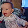 Tehleyiah joined the competition — help win amazing prizes! toddler, child, indoor, motion_blur, floral_shirt, happy, baby_items, carpet, furniture, door, person, smile, clothing, young_child, face, living_room, home, baby, playful, curly_hair