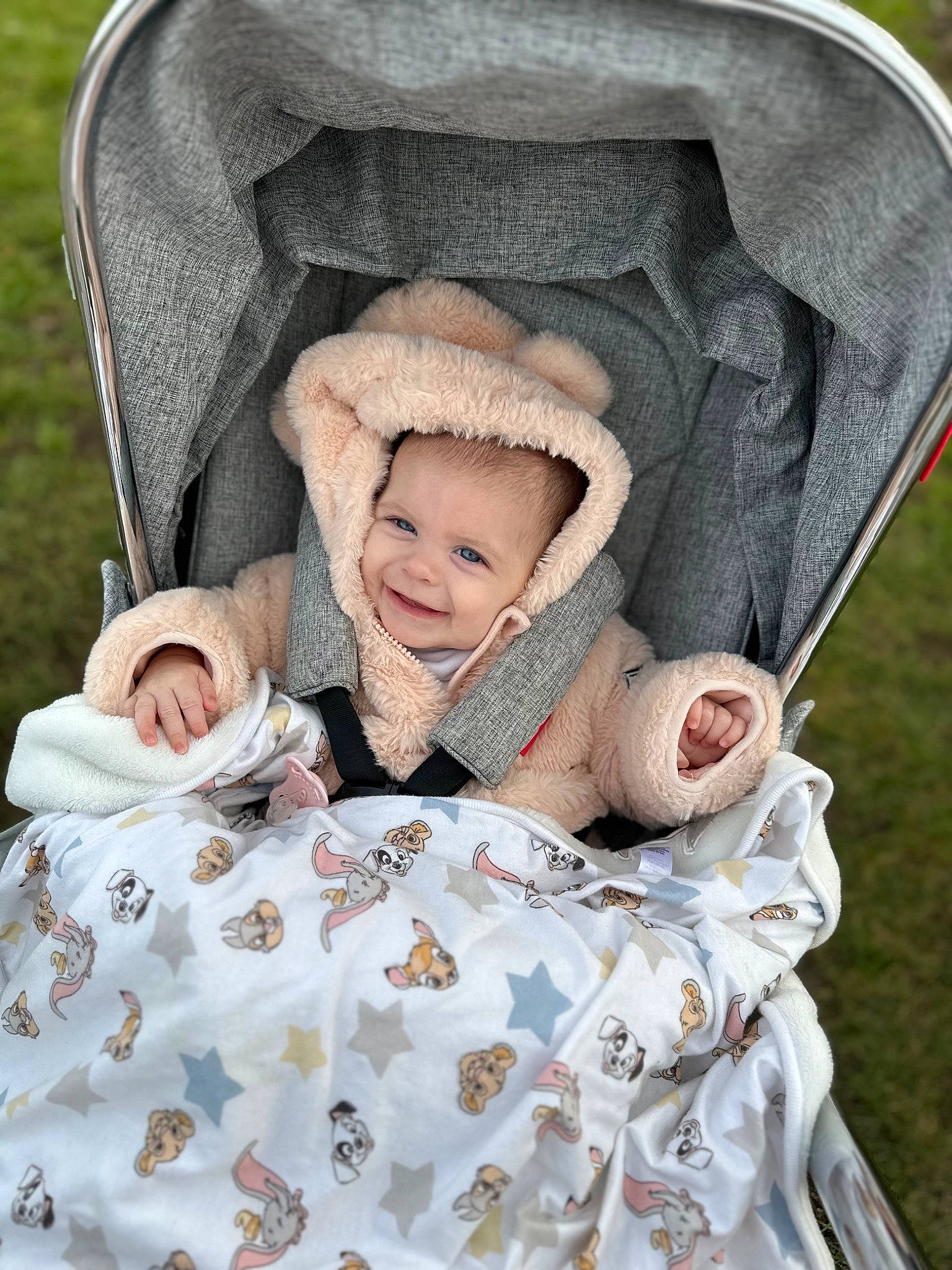 Isabella-rose joined the competition — help win amazing prizes! baby, baby_carriage, baby_products, baby_safety, baby_sleeping, baby_toddler_clothing, child, collar, comfort, fashion_accessory, grass, happy, infant_bed, joy, linens, pattern, person, product, sleeve, textile