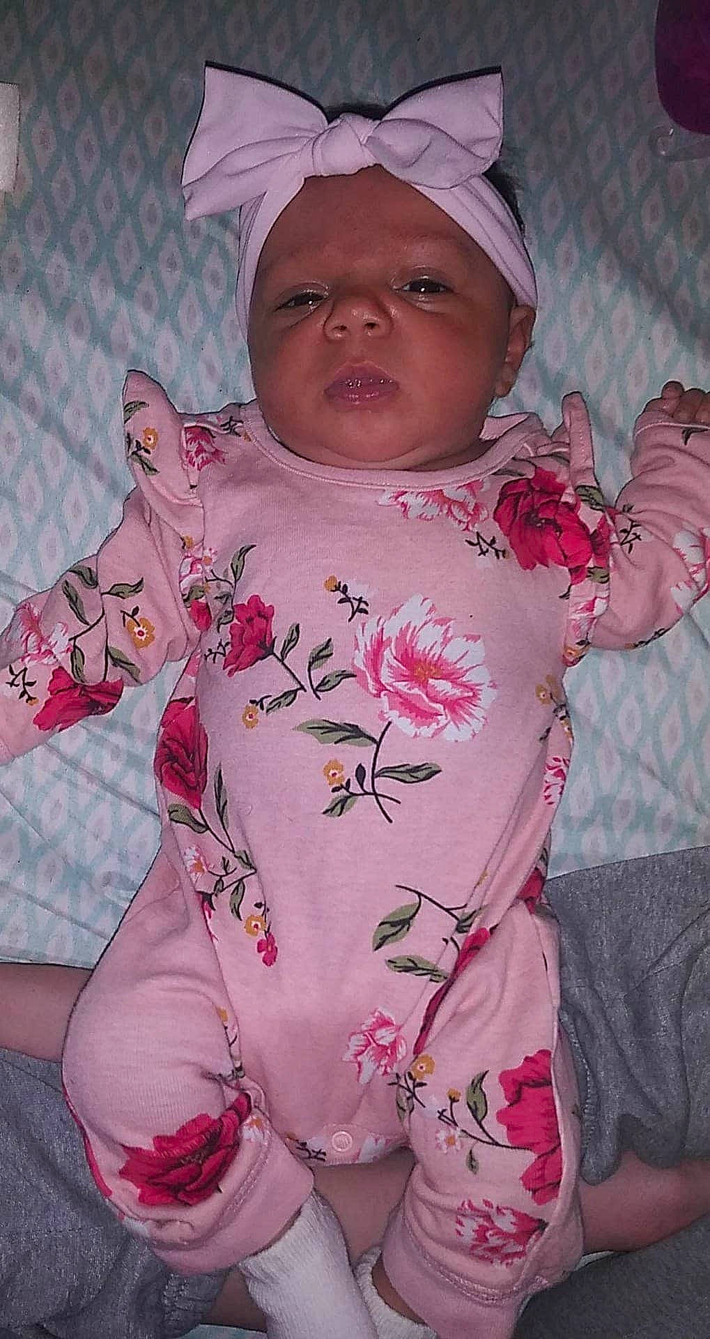 La'Heaven is registered to the contest to win money with this photo: baby, baby_products, baby_toddler_clothing, child, headwear, outerwear, person, pink, skin, sleeve, smile, toddler