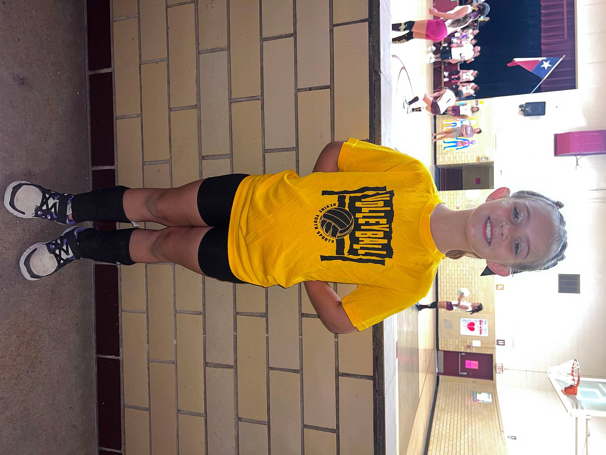 Kraelynn is registered to the contest to win money with this photo: balance, blurred, cleanliness, elbow, hat, human_leg, joy, knee, outdoor_shoe, person, shorts, smile, sportswear, t_shirt, thigh, walking_shoe