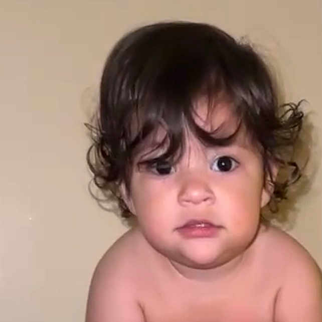 Gael joined the competition — help win amazing prizes! child, baby, face, curly_hair, eyes, portrait, skin, expression, head, indoors, young, person, cute, innocent, closeup, looking, young_child, childhood, human, curly