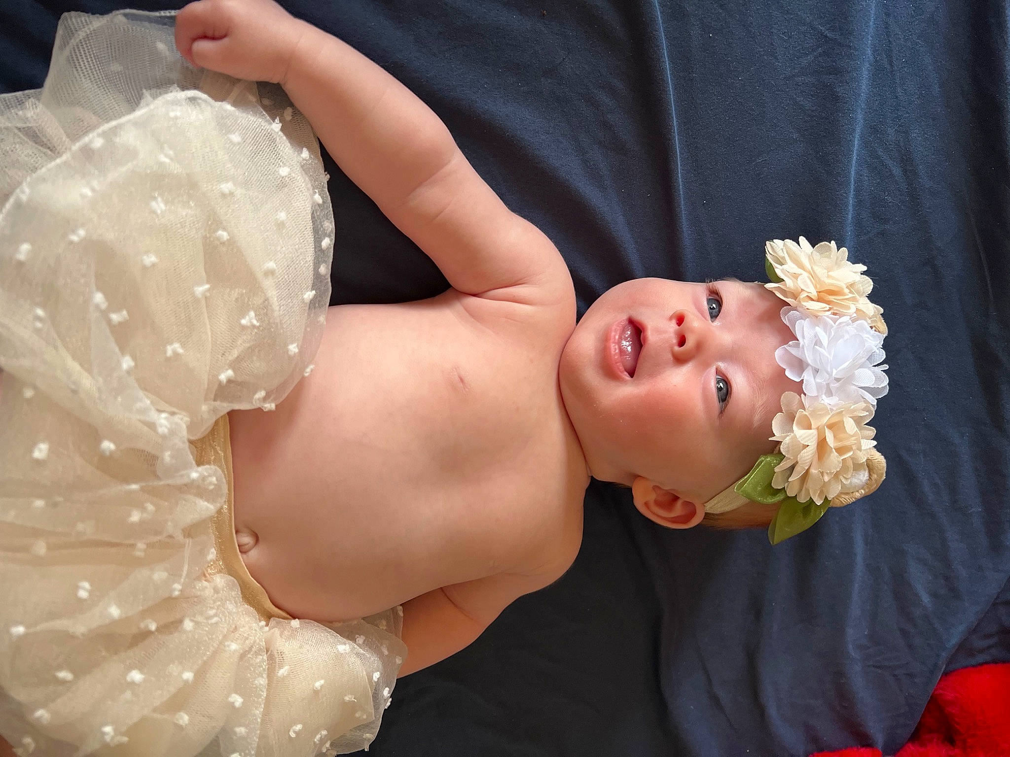Bailey is registered to the contest to win money with this photo: abdomen, baby, baby_toddler_clothing, chest, dress, fashion, finger, flash_photography, gesture, hand, happy, head, headgear, headpiece, headwear, human_body, person, pink, skin, textile