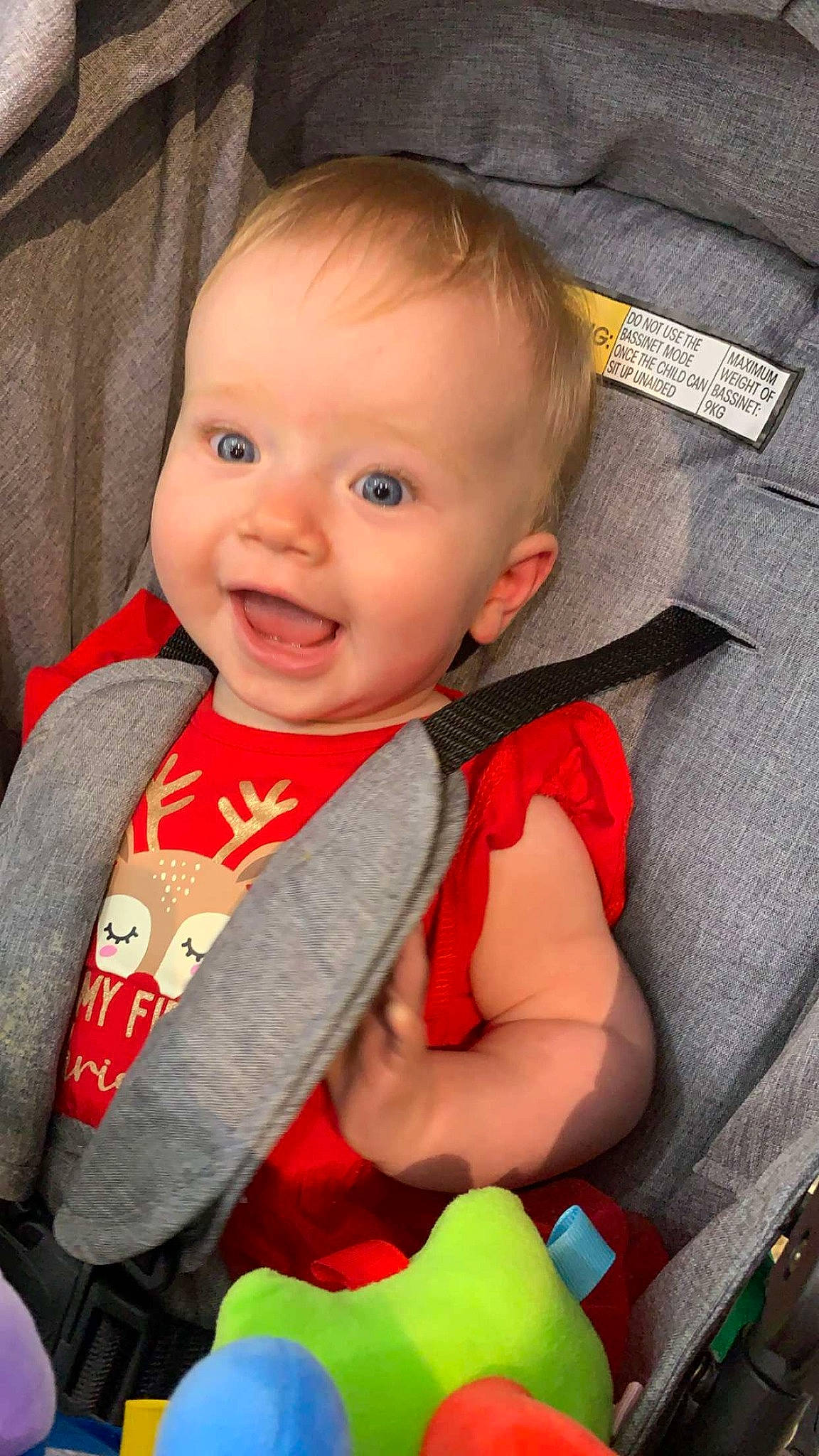 Lucinda joined the competition — help win amazing prizes! arm, baby, baby_carriage, baby_toddler_clothing, cheek, comfort, facial_expression, finger, hand, happy, human_body, iris, lip, mammal, mouth, nose, person, product, skin, smile